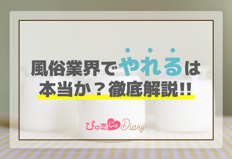 風俗業界で「やれる」は本当か？解説