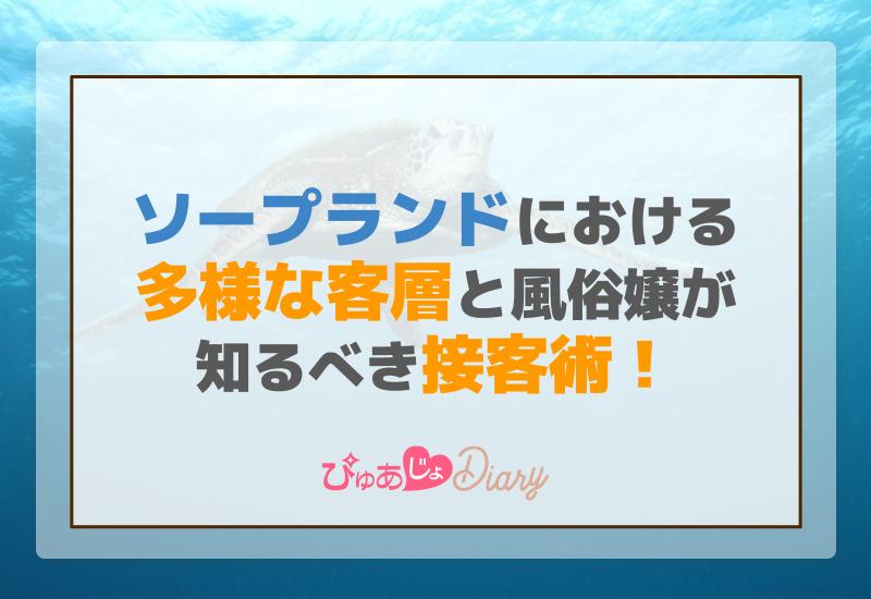 ソープランドにおける多様な客層と風俗嬢が知るべき接客術