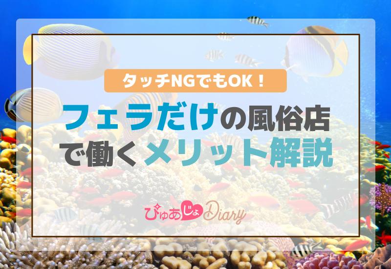 タッチNGでもOK！フェラだけの風俗店で働くメリット解説